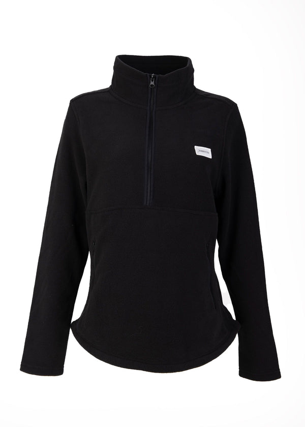 Black half zip online fleece womens