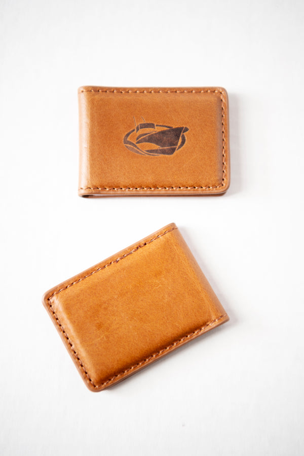 Jarrett Bay Embossed Leather Money Clip