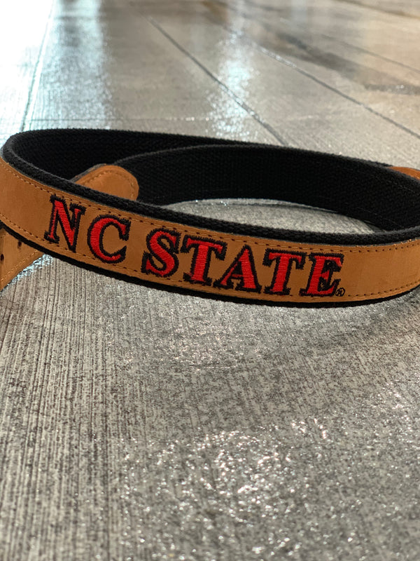NC STATE LEATHER BELT