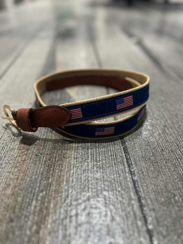 US Flag Ribbon Belt