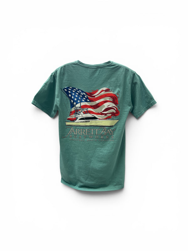 Jarrett Bay Patriotic Boat T-Shirt