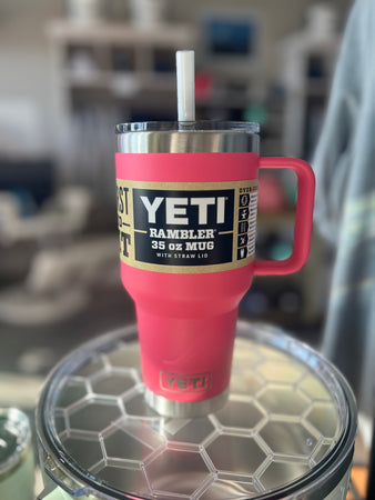 Yeti 35oz Straw Mug Tropical Pink
