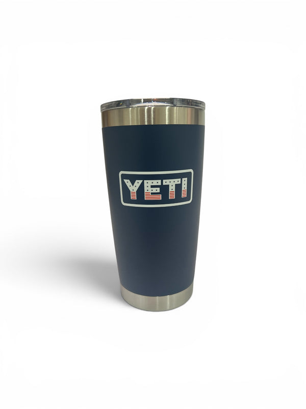 Yeti Rambler 20oz Navy/Badge