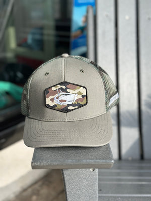 Jarrett Bay Camo Classic Patch Trucker