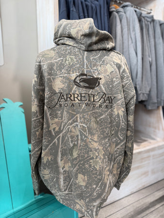 Jarrett Bay Classic Logo Deadwood Camo Hoodie