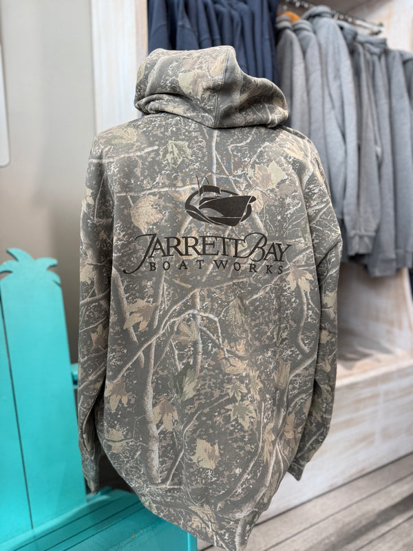 Jarrett Bay Classic Logo Deadwood Camo Hoodie