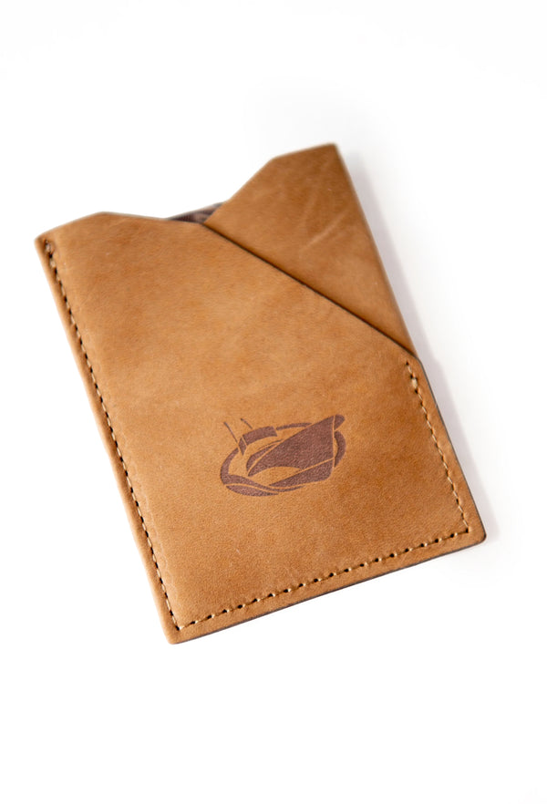 Jarrett Bay Embossed Slim Front Pocket Leather Wallet