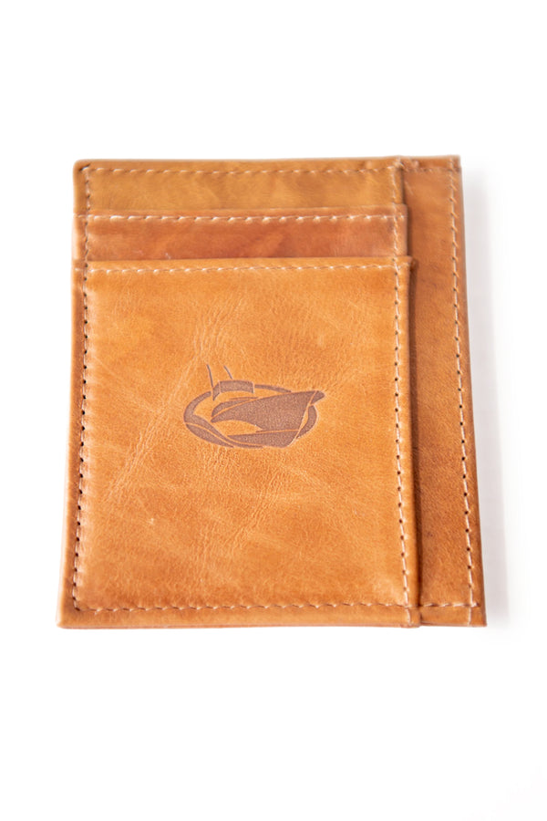 Jarrett Bay Embossed Front Pocket Leather Wallet
