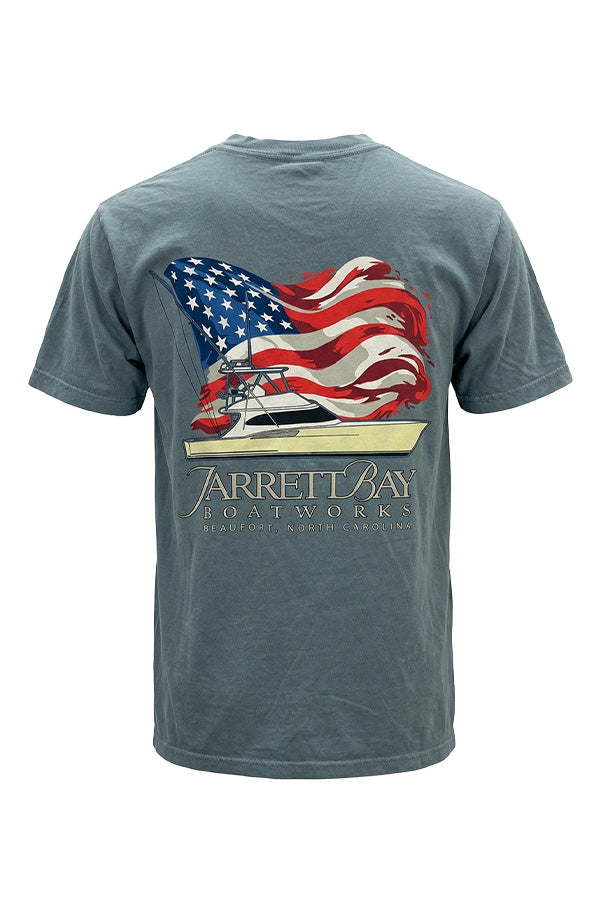 Jarrett Bay Patriotic Boat T-Shirt