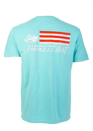 Jarrett Bay Classic Logo Wood Flag T-shirt