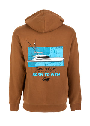 Born To Fish Map Hooded Sweatshirt