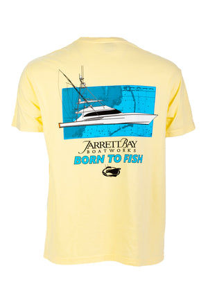 Jarrett Bay Born To Fish Map Short Sleeve T-shirt