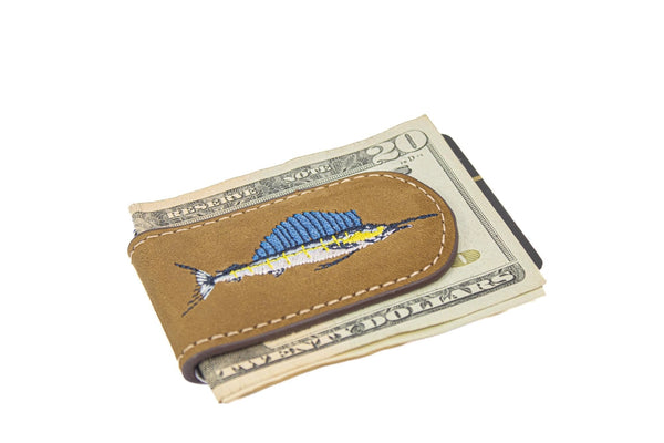 Leather Marlin Money Clip