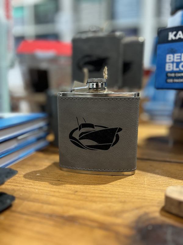 Classic Logo Grey Flask