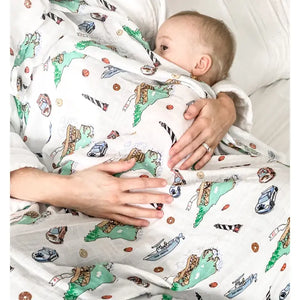 Muslin Swaddle Blankets and Bibs