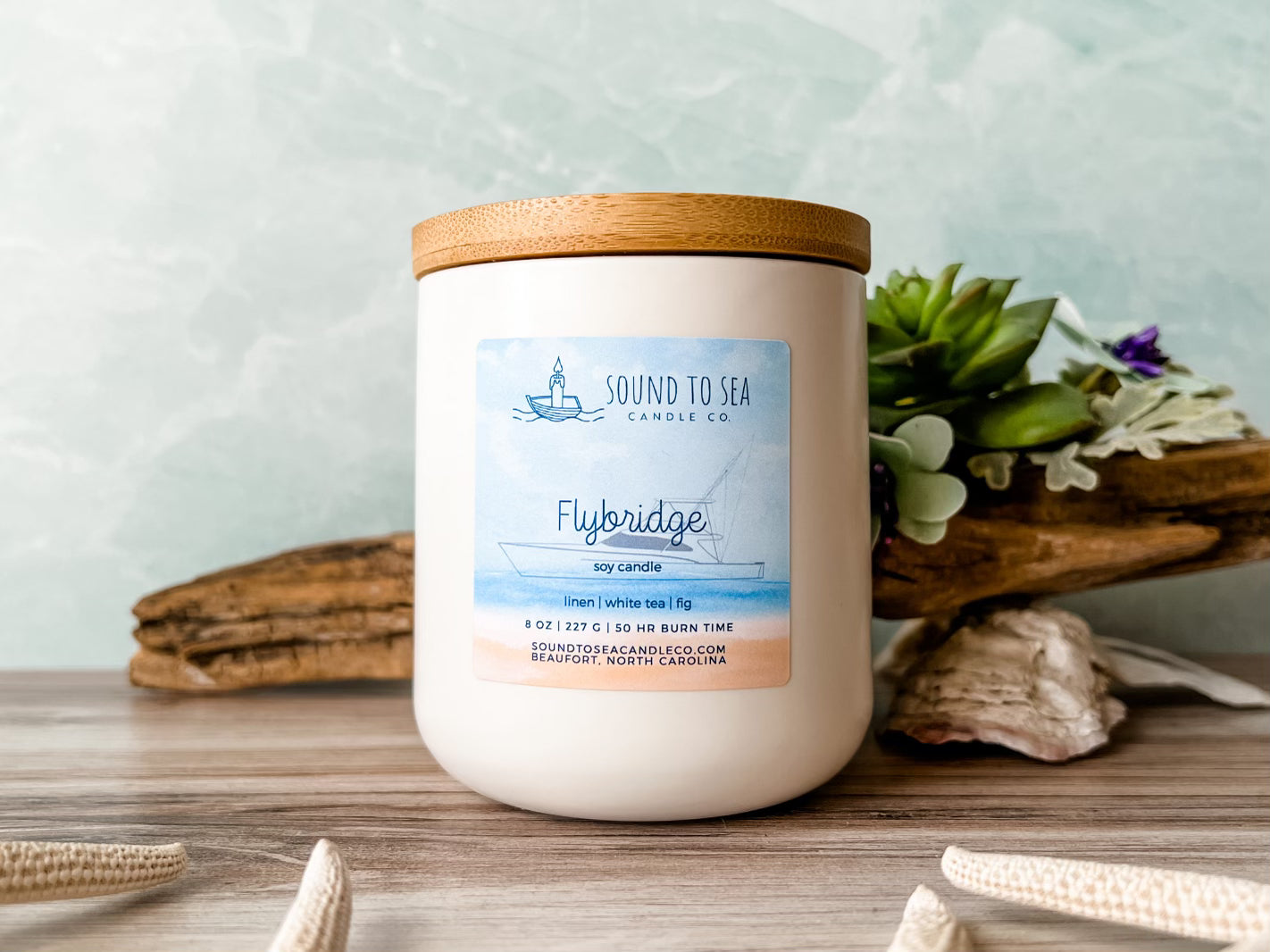 Sand and Sea Spray Candle, 8 Oz Soy Candle, Beach Scent 